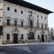 Façade of the City Hall of Palma de Mallorca.