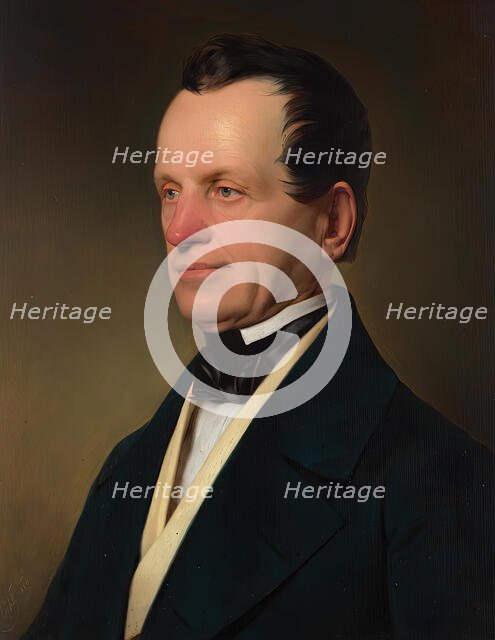Portrait of a gentleman, 1850. Creator: Franz Eybl.