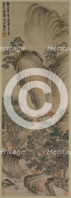 Empty Arbor and Rapid Waterfall, 1468. Creator: Zhang Ning (Chinese, 1426-c. 1495).