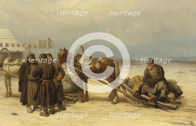 At the Gates. Artist: Sokolov, Pyotr Petrovich (1821-1899)