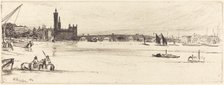Old Westminster Bridge, 1859. Creator: James Abbott McNeill Whistler.