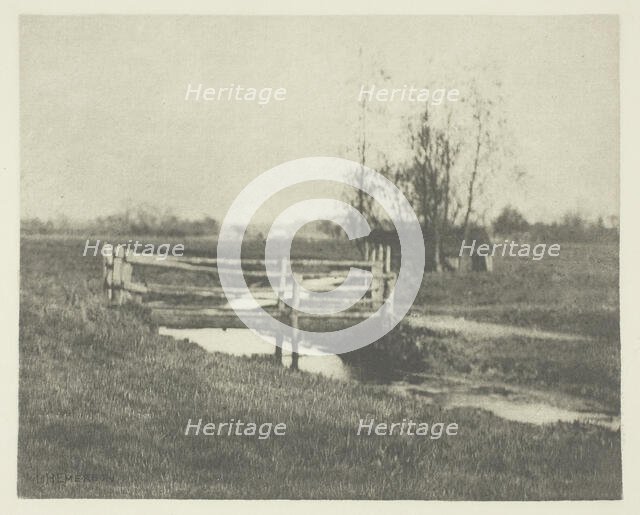 Where Winds the Dike (Norfolk), c. 1883/87, printed 1888. Creator: Peter Henry Emerson.