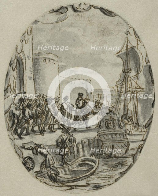 A Party Embark on a Ship. Creator: Romeyn de Hooghe.