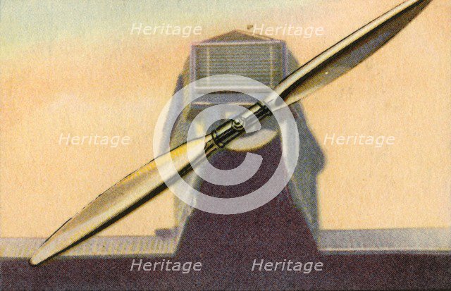 Junkers metal propeller with adjustable paddle blades, 1932.  Creator: Unknown.