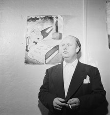 Portrait of Edwin A. Finckel in his home, Greenwich Village, New York, N.Y., ca. July 1946. Creator: William Paul Gottlieb.