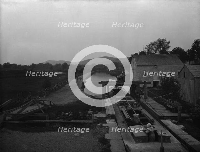 Morris and Essex Canal at Waterloo, N.J., c1900. Creator: Unknown.