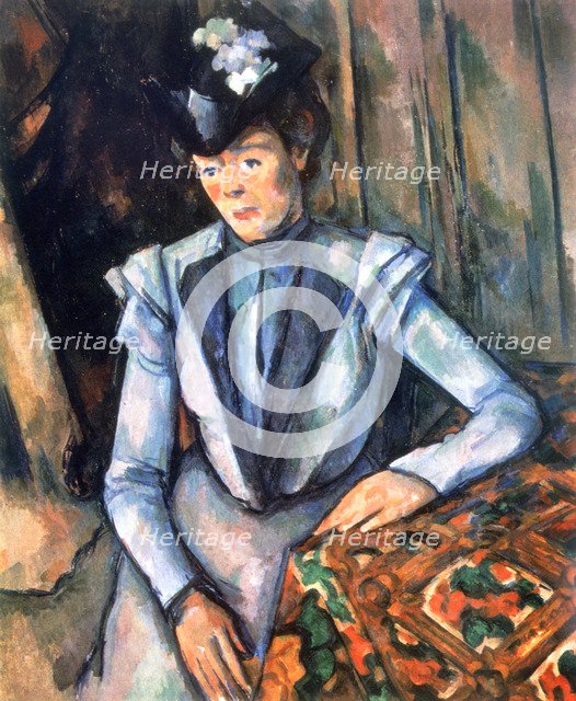 'Woman seated in blue', 1902-1906. Artist: Paul Cezanne