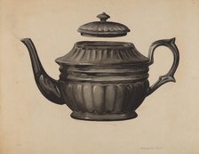 Teapot, c. 1937. Creator: Samuel O. Klein.