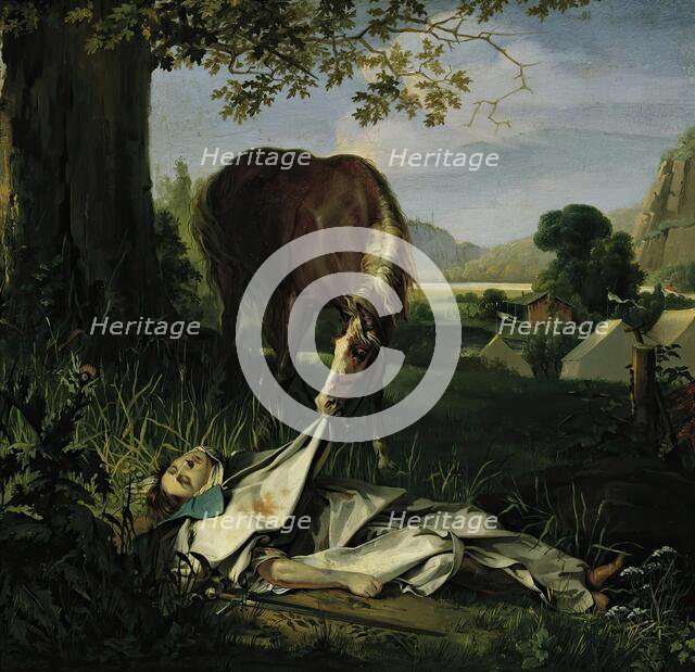 Wallstein's grave, 1828. Creator: Josef Danhauser the Younger.