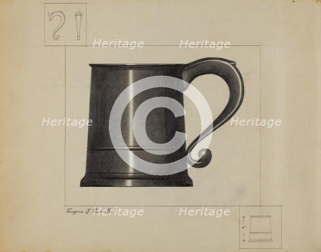 Pewter Mug, c. 1936. Creator: Eugene Barrell.