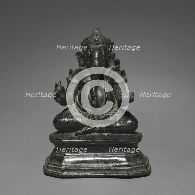 Seated Two-armed Ganesa, late 12th-early 13th Century. Creator: Unknown.