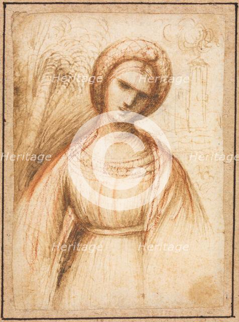 Lady in a Landscape (recto), c. 1521. Creator: Dosso Dossi (Italian, c. 1490-aft 1541), possibly by.