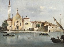 View of the island of Santa Maria delle Grazie. Creators: Francesco Guardi, Giacomo Guardi.