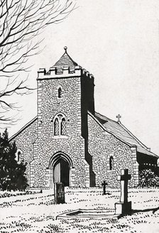 Our Lady of Sorrows Church, Effingham, Surrey, 1944. Artist: Peter Frederick Anson.