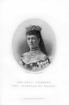 Princess Alexandra of Denmark, Princess of Wales, 1899.Artist: C Cook