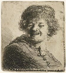 Self-portrait in a cap: laughing, 1630. Creator: Rembrandt Harmensz van Rijn.