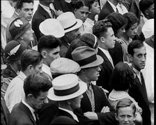 A Crowd of Civilians Listening To a Speech, 1932. Creator: British Pathe Ltd.