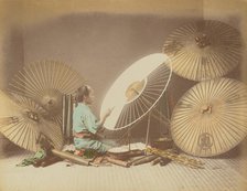 Umbrella Maker, 1870s-1890s. Creator: Kusakabe Kimbei.