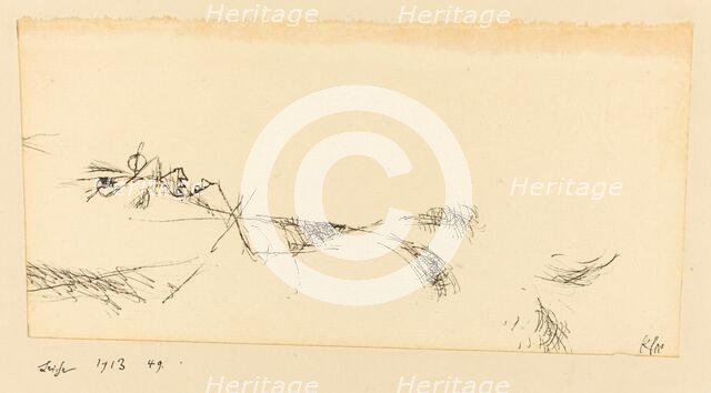 Leiche (Corpse), 1913. Creator: Paul Klee.