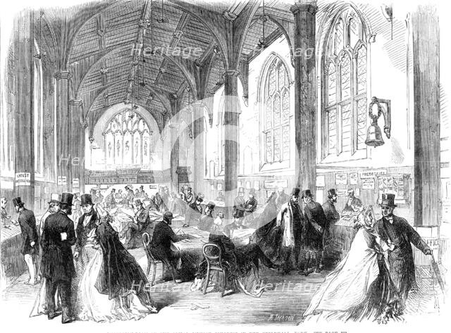 Reception-room of the Social Science Congress in the Guildhall, New York, 1864. Creator: Mason Jackson.