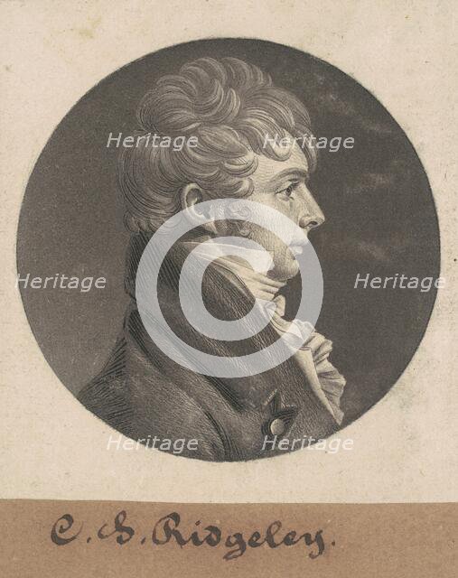 Charles Sterett Ridgely, 1803. Creator: Charles Balthazar Julien Févret de Saint-Mémin.