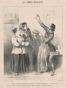 Qu'est la femme aujourd'hui dans la société ..., 19th century. Creator: Honore Daumier.
