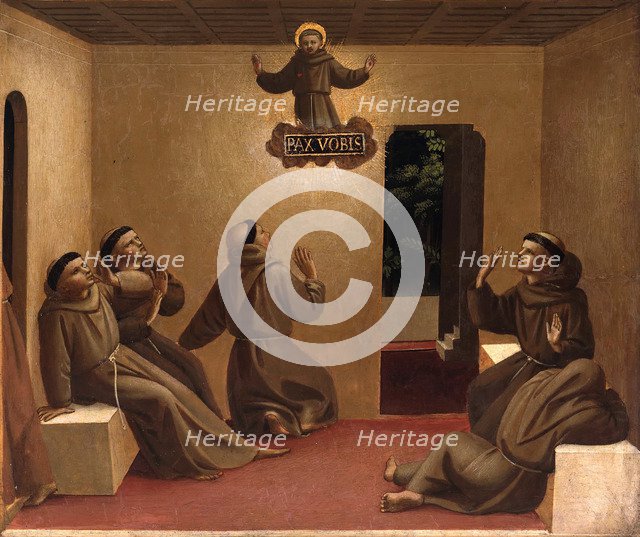 Apparition of Saint Francis at Arles (Scenes from the life of Saint Francis of Assisi), ca 1429. Artist: Angelico, Fra Giovanni, da Fiesole (ca. 1400-1455)