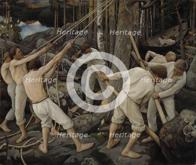 Pioneers in Karelia, 1900. Creator: Pekka Halonen.