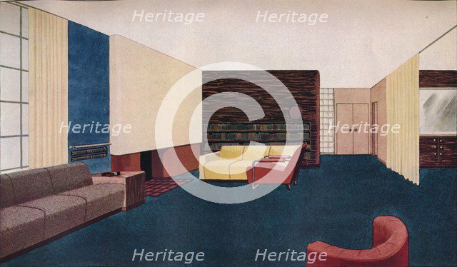 'Design for a Living Room', c1937. Artist: Gilbert Rohde.