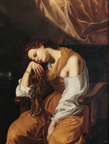 Mary Magdalene as Melancholy, 1622-1625. Creator: Gentileschi, Artemisia (1598-1653).