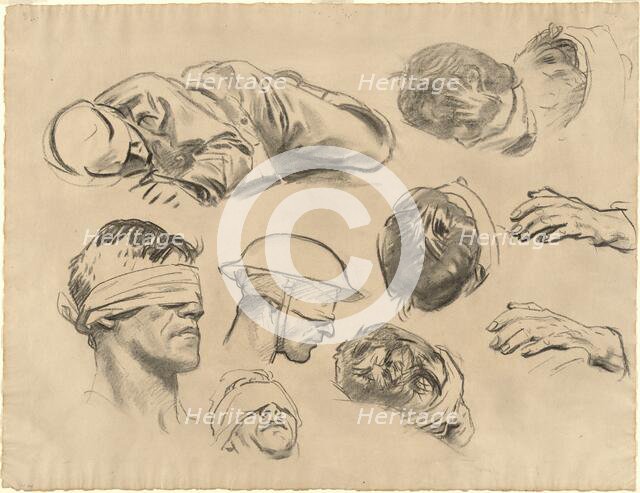 Studies for "Gassed", 1918-1919. Creator: John Singer Sargent.