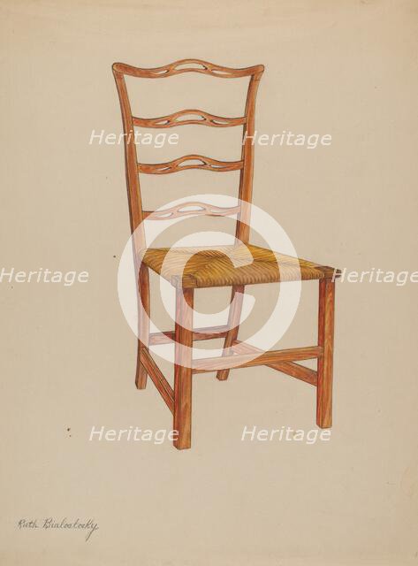 Side Chair (one of a pair), 1937. Creator: Ruth Bialostosky.