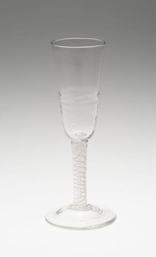 Toasting Ale Glass, England, c. 1760. Creator: Unknown.