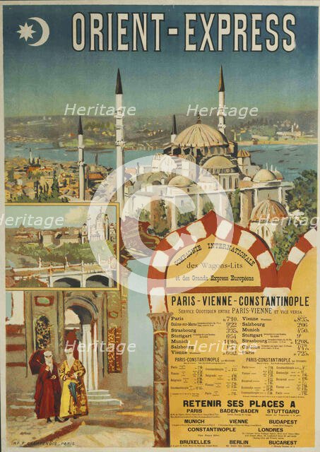 Poster advertising the Orient Express, 1891. Creator: Ochoa y Madrazo, Rafael de (1858-1935).