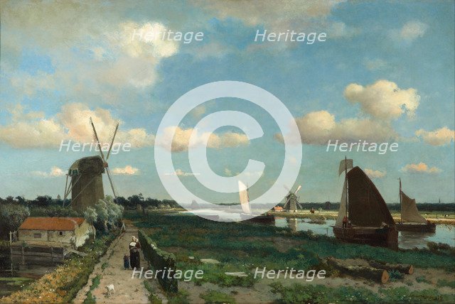 Trekvliet, 1870. Artist: Weissenbruch, Hendrik Johannes (Jan Hendrik) (1824-1903)