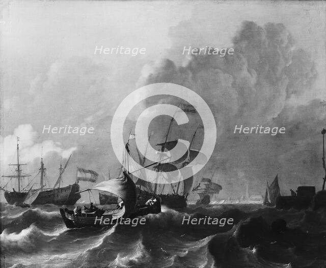 The Y off Amsterdam, c.1680-c.1708. Creator: Ludolf Backhuysen I.