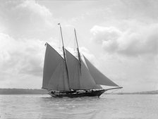 The schooner 'Allah Karim', 1912. Creator: Kirk & Sons of Cowes.