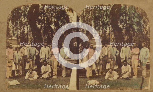 British racing crew?, about 1865. Creator: Unknown.