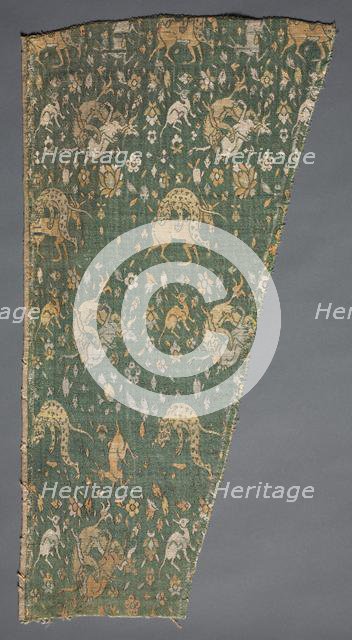 Lampas with scenes of wild animals, 1500s. Creator: Unknown.