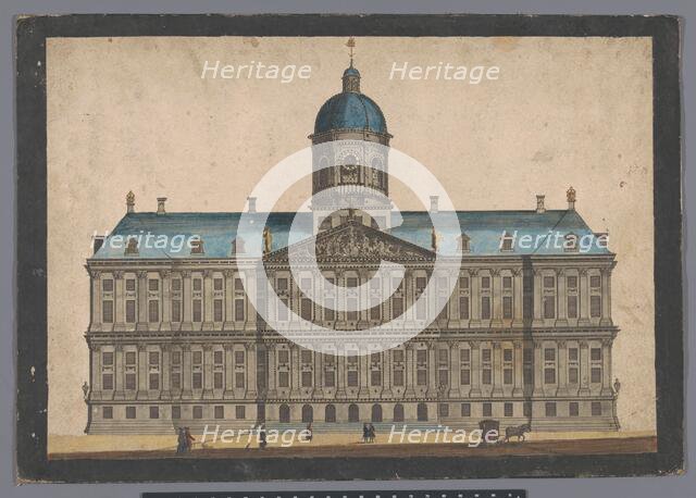 View of the town hall in Amsterdam, 1700-1799. Creator: Anon.