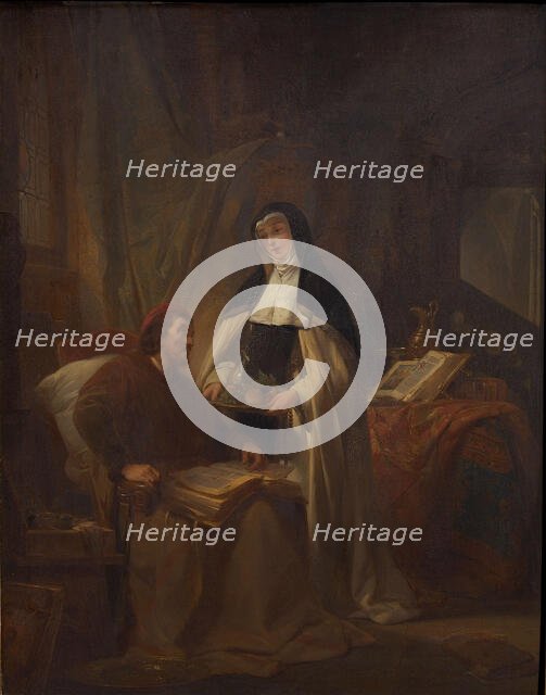 Hans Memling in the Sint-Janshospitaal in Bruges, 1841. Creator: Keyser, Nicaise de (1813-1887).