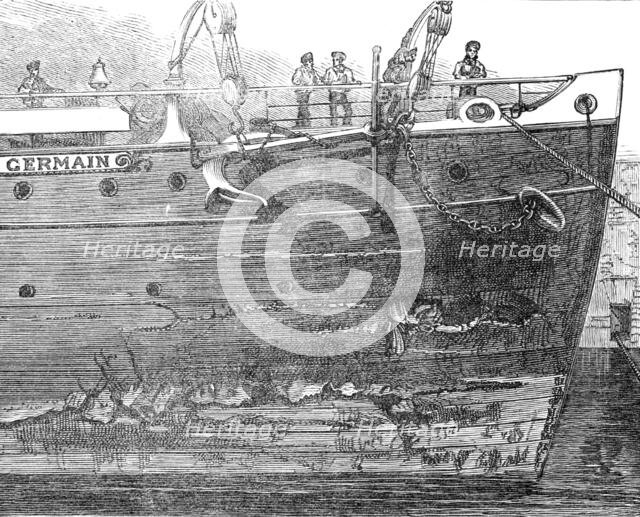 Damaged hull of the Saint Germain, 1883. Creator: Unknown.