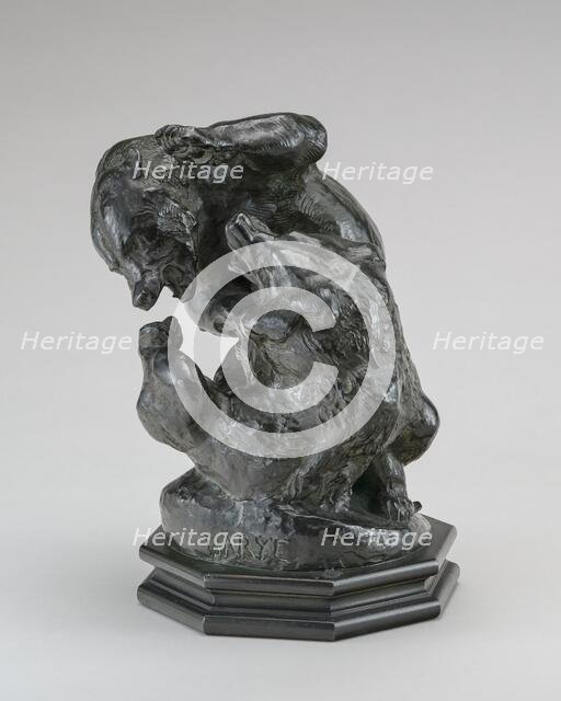 Two Bears Fighting, model 1833, cast by 1873. Creator: Antoine-Louis Barye.