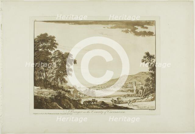 Bangor in the County of Caernarvon, 1776. Creator: Paul Sandby.