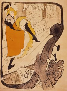 Jane Avril, 1893. Creator: Henri de Toulouse-Lautrec.