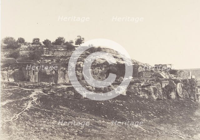 Jérusalem, Village de Siloam, Monolithe de forme égyptienne, 3, 1854. Creator: Auguste Salzmann.
