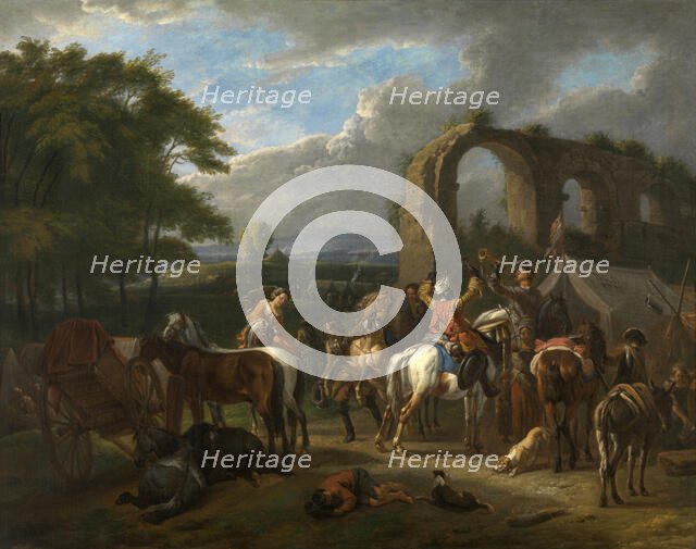 Horseman's Scene, 1713. Creator: Pieter van Bloemen.