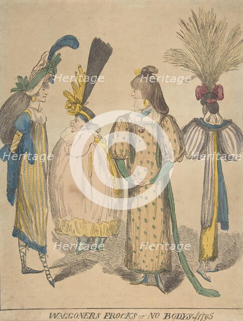 Waggoners Frocks or No Bodys of 1795, August 4, 1795. Creator: Anon.
