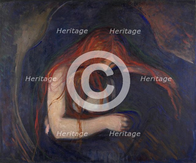 The Vampire (Love and Pain). Artist: Munch, Edvard (1863-1944)