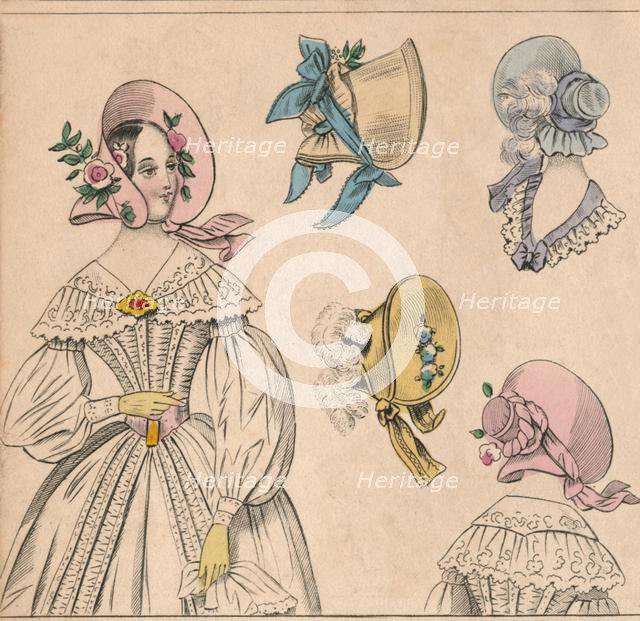 Bonnets, 19th century. Creator: Unknown.